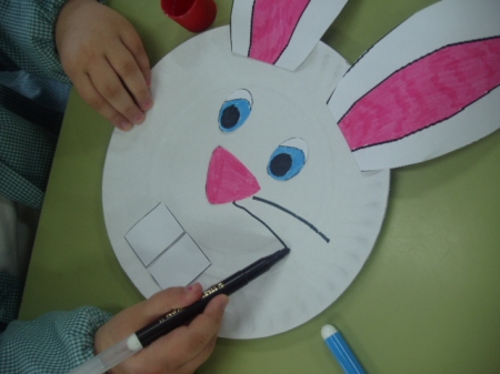 Craft Ideas Kindergarten on Easter    Rabbit Paper Dish   C E I P    Vidal Portela